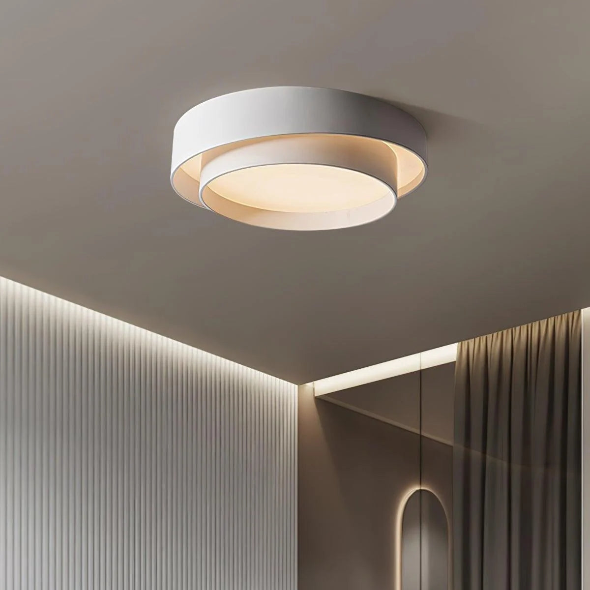 Rund taklampa med LED