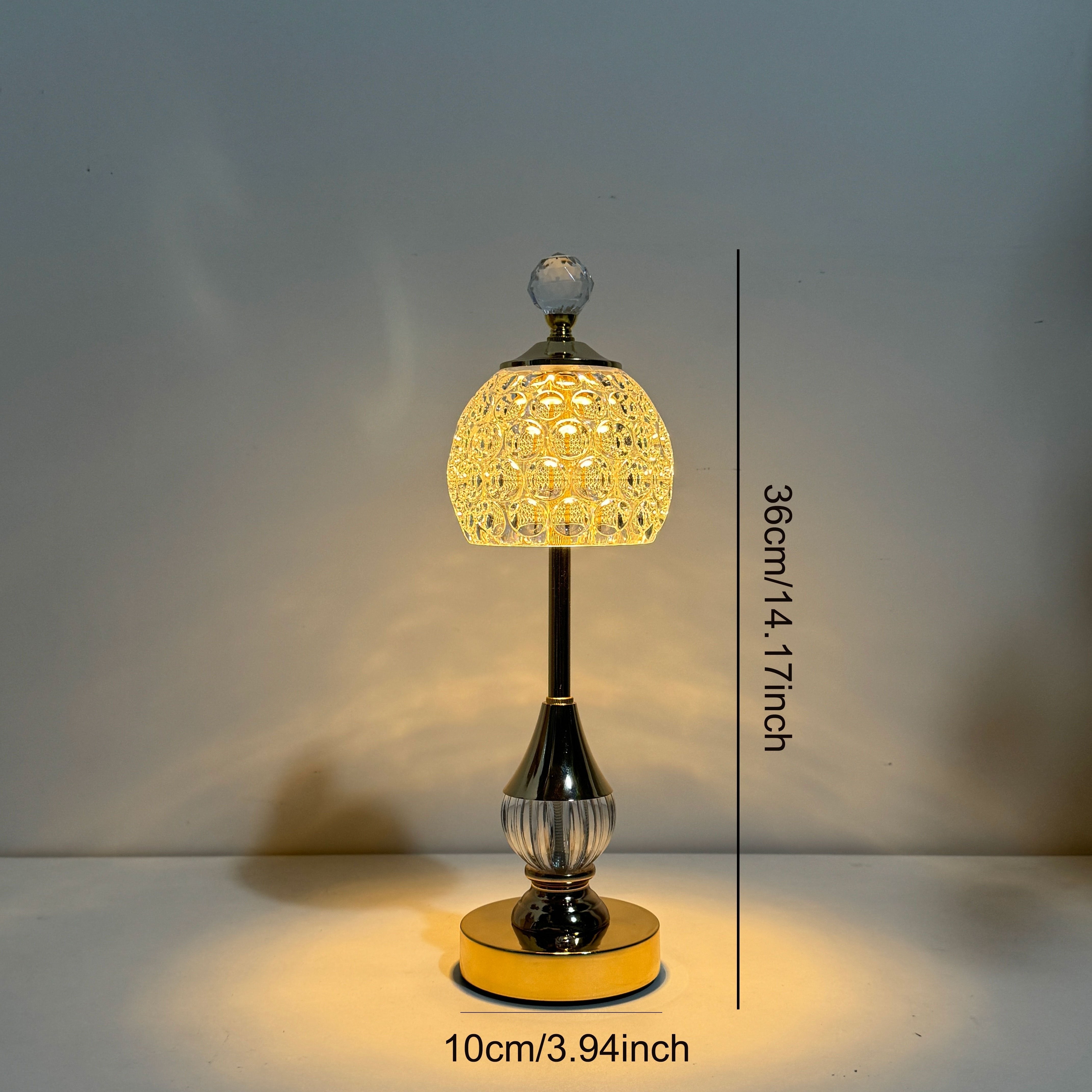 Bordslampa i kristallform, laddningsbar