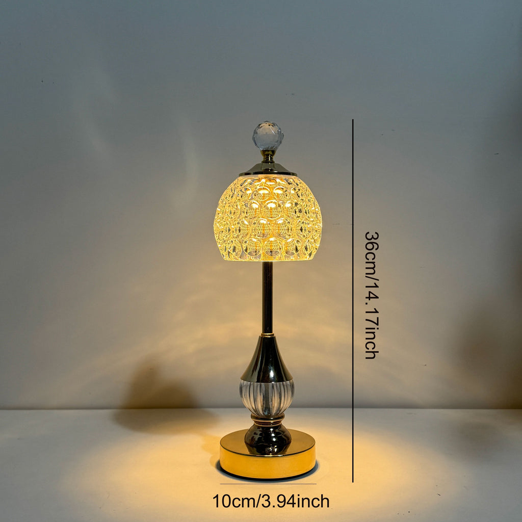Bordslampa i kristallform, laddningsbar