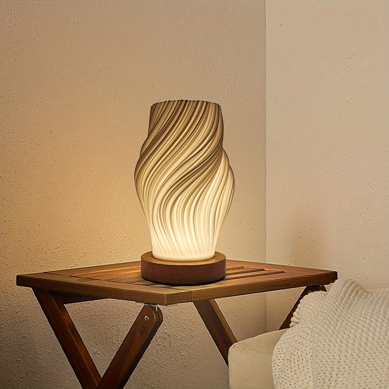 Bordslampa med vågformad kropp