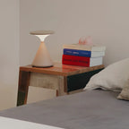 Sladdlös bordslampa i timglasform