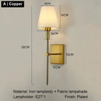 Vägglampa med tygskärm