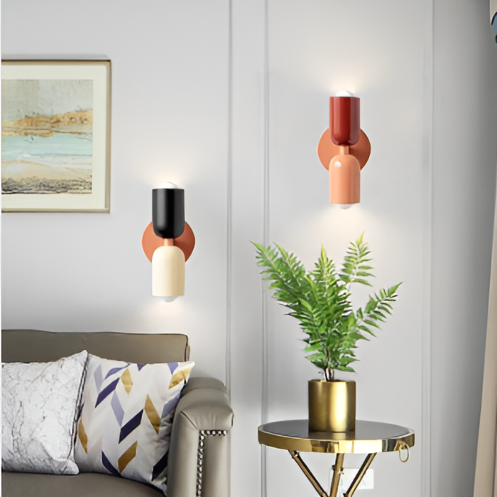 Vägglampa i två färger