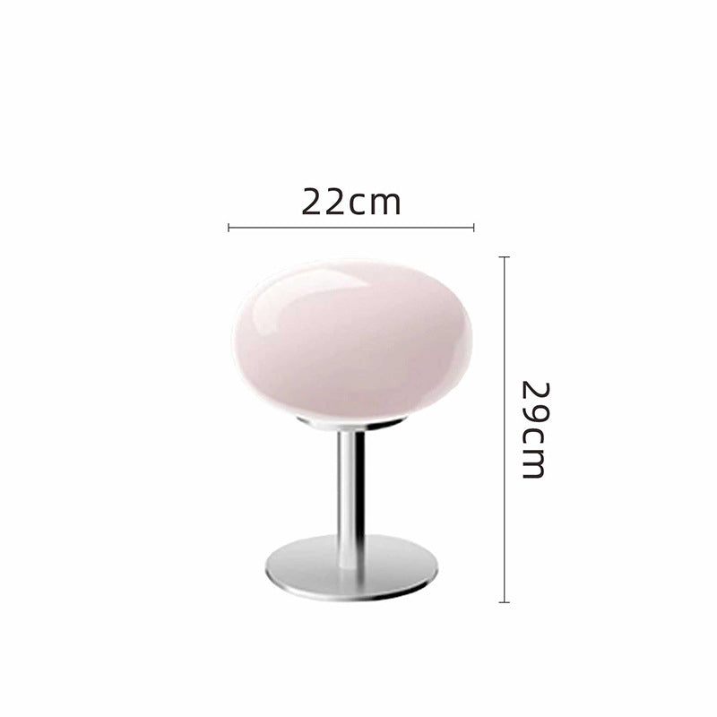 Bordslampa i glas med kromfot