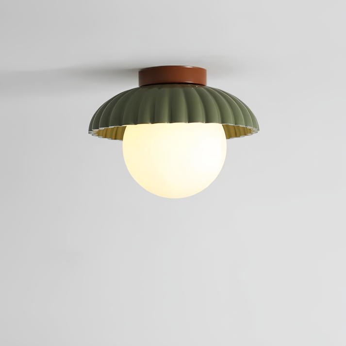 Plafond i järn med glasklot